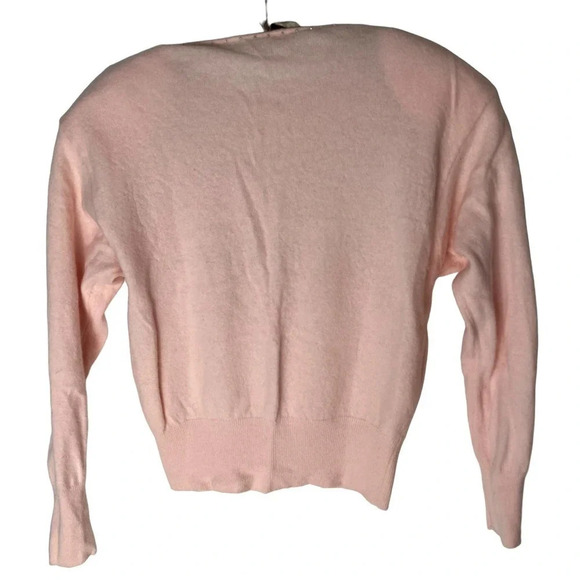 Vintage 80s Beaded Sweater Pastel Small - Picture 2 of 7